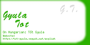 gyula tot business card